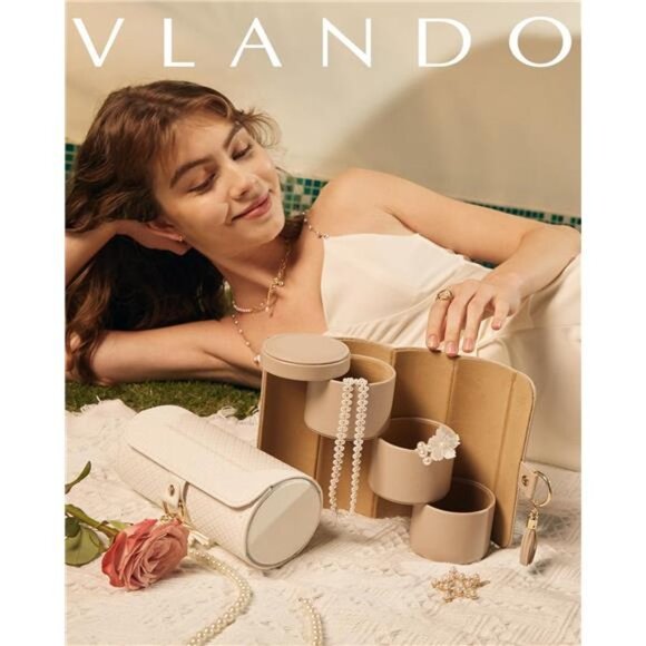 Wedding Gifts for Women, Travel Jewelry Organizer, Bridal Shower Gifts White - Picture 7 of 7